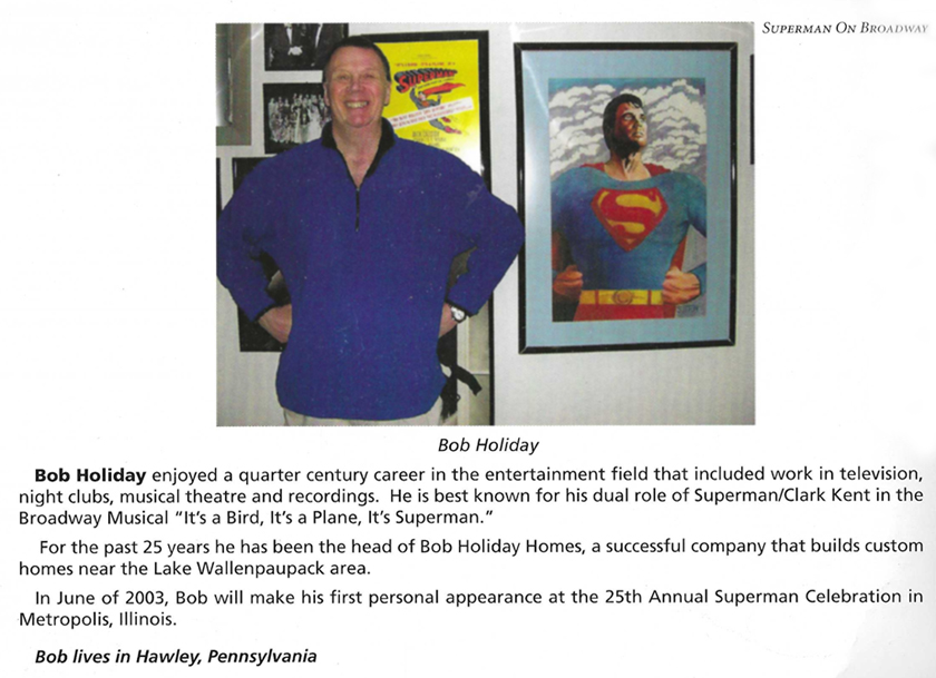Bob Holiday Poses with Superman