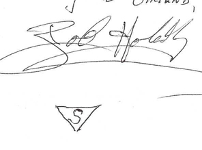 Autogragh of Bob Holiday
